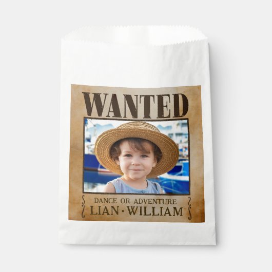 指名手配！パイレーツ誕生日パーティギフトお願いバッグ フェイバーバッグ (正面)