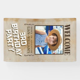 指名手配！パイレーツ誕生日パーティーウェルカムバナー 横断幕