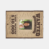 「指名手配」ポスターフリースブランケット フリースブランケット (正面(横))