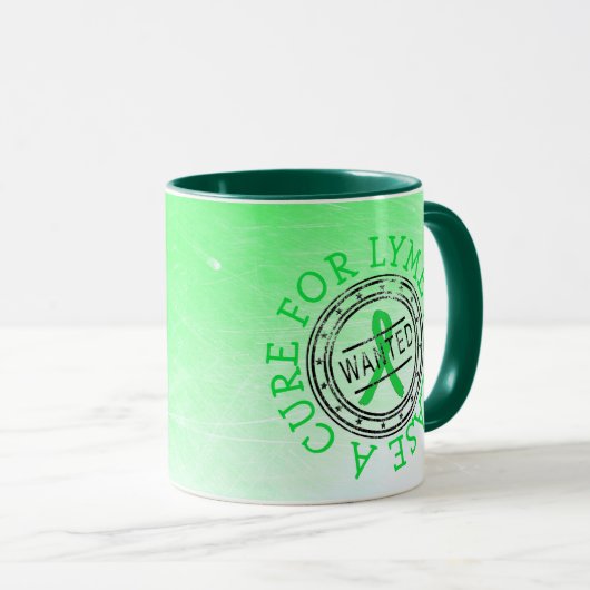 指名手配：ライム病コーヒーマグの治療法 マグカップ (正面右)