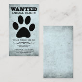 指名手配：動物病院 名刺 (正面/裏面)