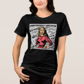 指名手配：女の子が非常に危険に皮肉っぽく トライブレンドＴシャツ (正面)