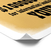 指名手配、死亡または生存 ポスター (角)