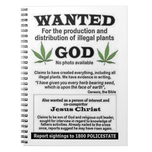 指名手配 – 神 ノートブック (正面)