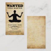 指名手配: yoga master 名刺 (正面/裏面)