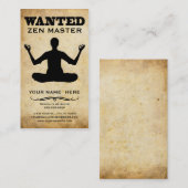 指名手配： zen master 名刺 (正面/裏面)