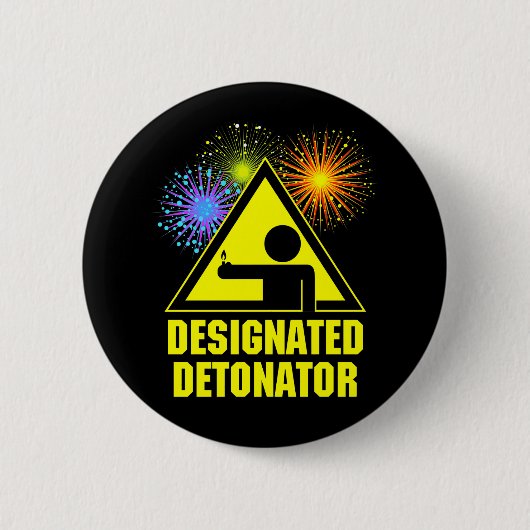 指名花火の雷管 缶バッジ (正面)