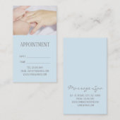 指圧スパリフレクソロジーマッサージアポイントメント 予約カード (正面/裏面)