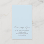 指圧スパリフレクソロジーマッサージアポイントメント 予約カード (裏面)