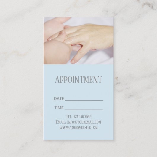 指圧スパリフレクソロジーマッサージアポイントメント 予約カード (正面)