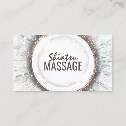 指圧マッサージ日本のスタイルきらめく円 名刺 (正面)