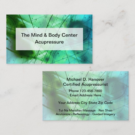 指圧及び指圧デザイン 名刺 (正面/裏面)