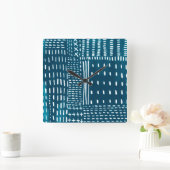 指子ステッチ スクエア壁時計 (ホーム)