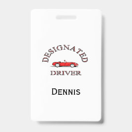 指定されたドライバのサインアップシート バッジ