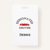 指定されたドライバのサインアップシート バッジ (正面)