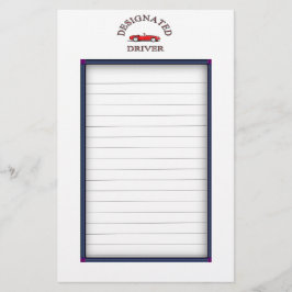 指定されたドライバのサインアップシート 便箋