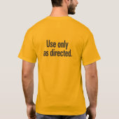 指定された黒の文字2辺のみ使用 Tシャツ (裏面)