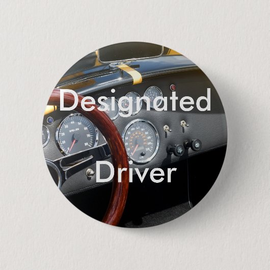 指定ドライバー 缶バッジ (正面)