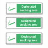 指定喫煙エリア安全ステッカー シール (正面)