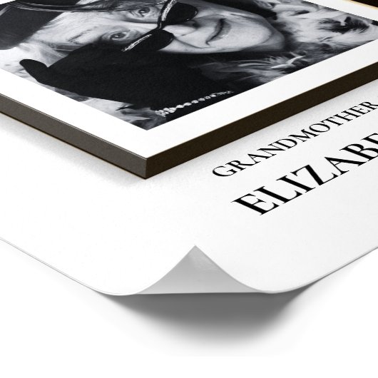 指定席の結婚椅子のサイン故人の写真 ポスター (角)