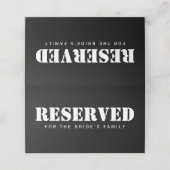 指定席シンプルエレガント白黒ミニマル プレイスカード (外部開封)