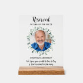 指定席フォトユーカリプトゥス結婚メモリアル アクリルサイン (正面)