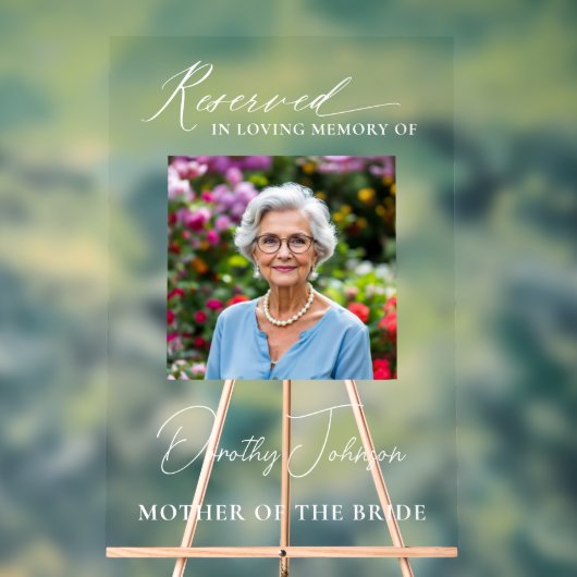 指定席家族結婚記念写真 アクリルサイン (ニュートラル)