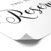 指定席結婚のサイン。この席は予約済み ポスター (角)