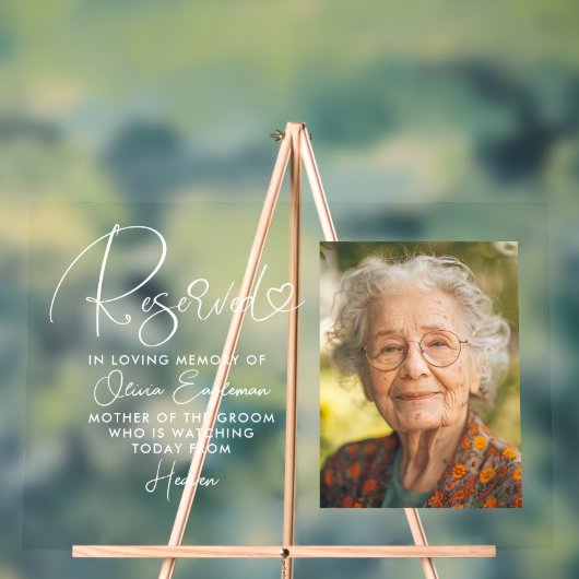指定席記念結婚の写真サイン アクリルサイン (ニュートラル)