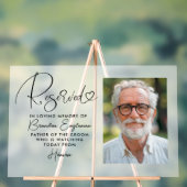 指定席記念結婚撮影フロステッド標識 アクリルサイン (ニュートラル)