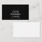 指導力は支配ではなく霊感に基づく 名刺 (正面/裏面)