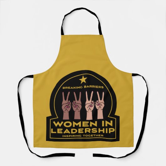 指導力を持つ女性 エプロン (正面)