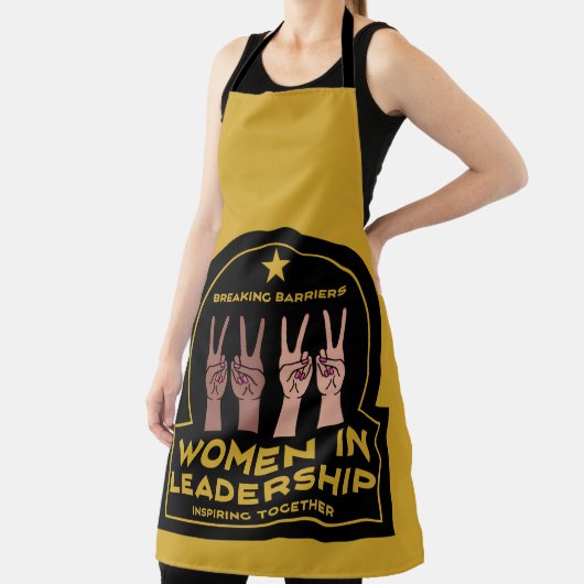 指導力を持つ女性 エプロン (インサイチュ)