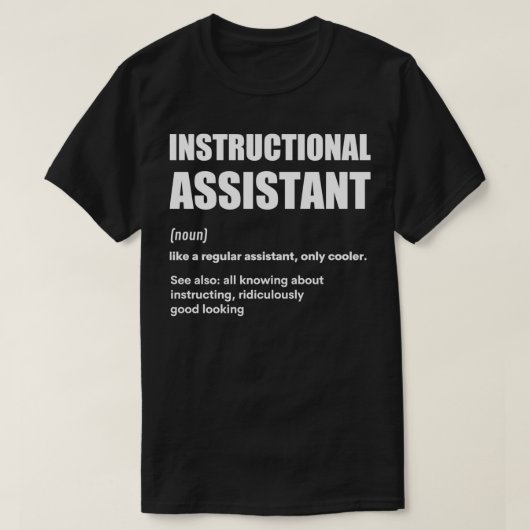 指導助手教え助手おもしろいD Tシャツ (デザイン正面)