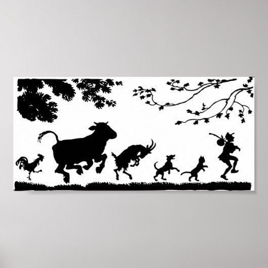 指導者後を追の動物 ポスター (正面)