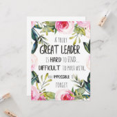 指導者素晴らしギフト素晴らし指導者の自由ゴール力 カード (正面/裏面インサイチュ)