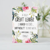 指導者素晴らしギフト素晴らし指導者の自由ゴール力 サンキューカード (スタンド正面)