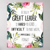 指導者素晴らしギフト素晴らし指導者の自由ゴール力 ポスター (正面)