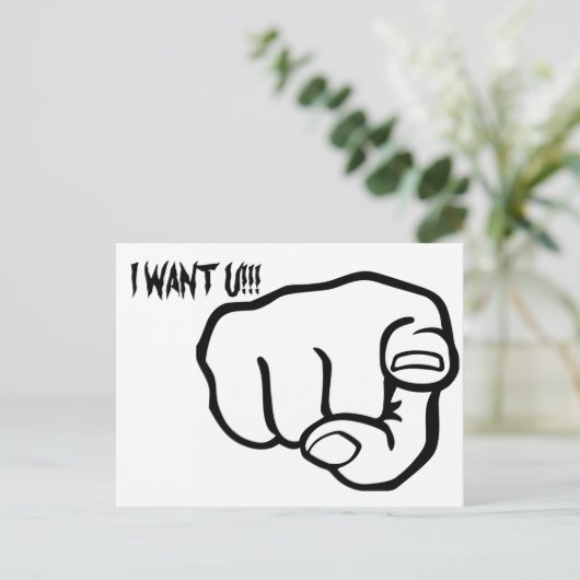 指差し ポストカード (スタンド正面)