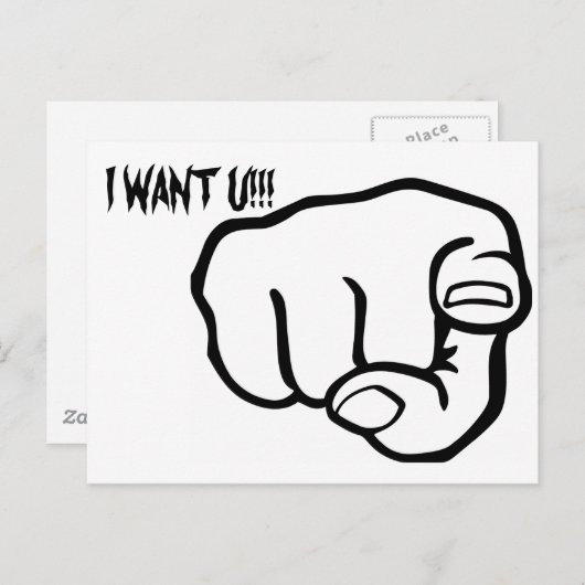 指差し ポストカード (正面/裏面)