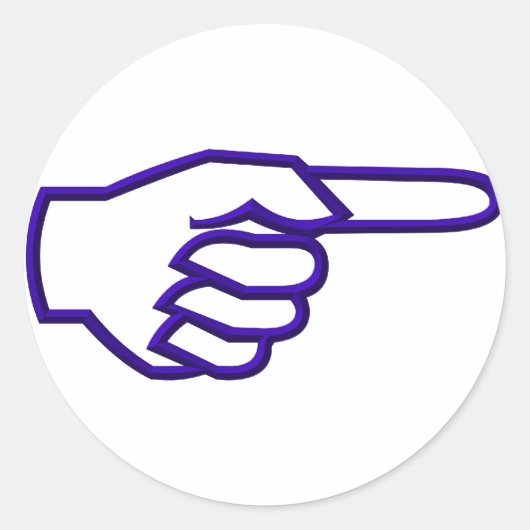 指差し ラウンドシール (正面)