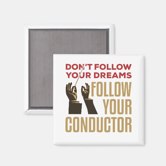 指揮者おもしろい後を追の指揮者 マグネット (正面/裏面)