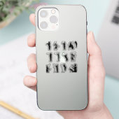 指揮者と音楽のシルエット シール (スマートフォン)