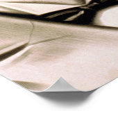 指揮者の編集されていないヴィンテージ写真の古い美的 ポスター (角)