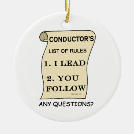 指揮者の規則リスト セラミックオーナメント
