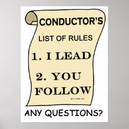 指揮者の規則リスト ポスター