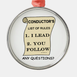 指揮者の規則リスト メタルオーナメント