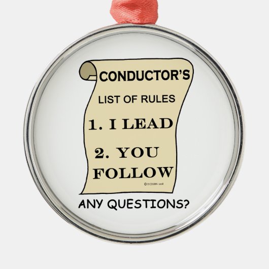 指揮者の規則リスト メタルオーナメント (正面)