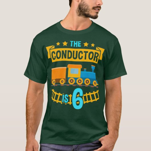 指揮者は6誕生日鉄道 Tシャツ (正面)