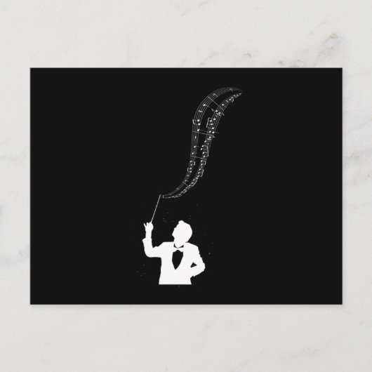 指揮者オーケストラクラシカルミュージックノートのギフト ポストカード (正面)